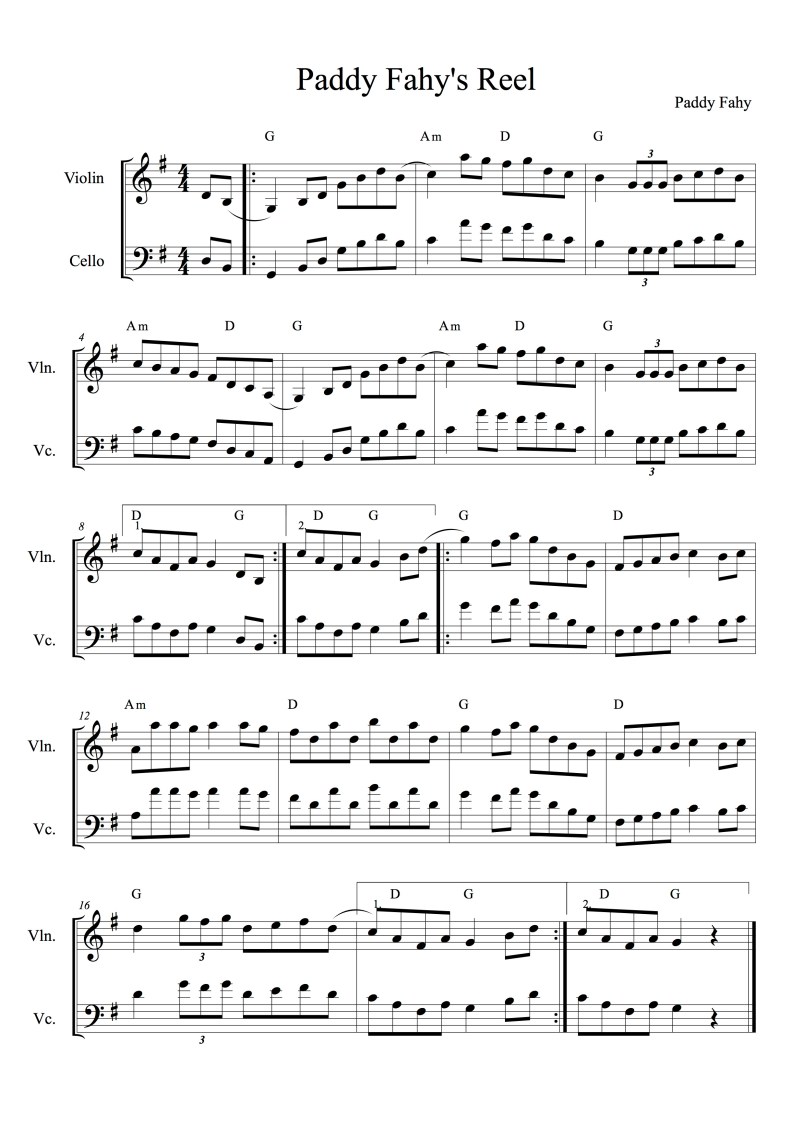 PaddyFahy'sReel(violin&cello)